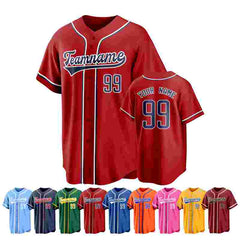 Custom Baseball Team Uniform with Player Name and Number