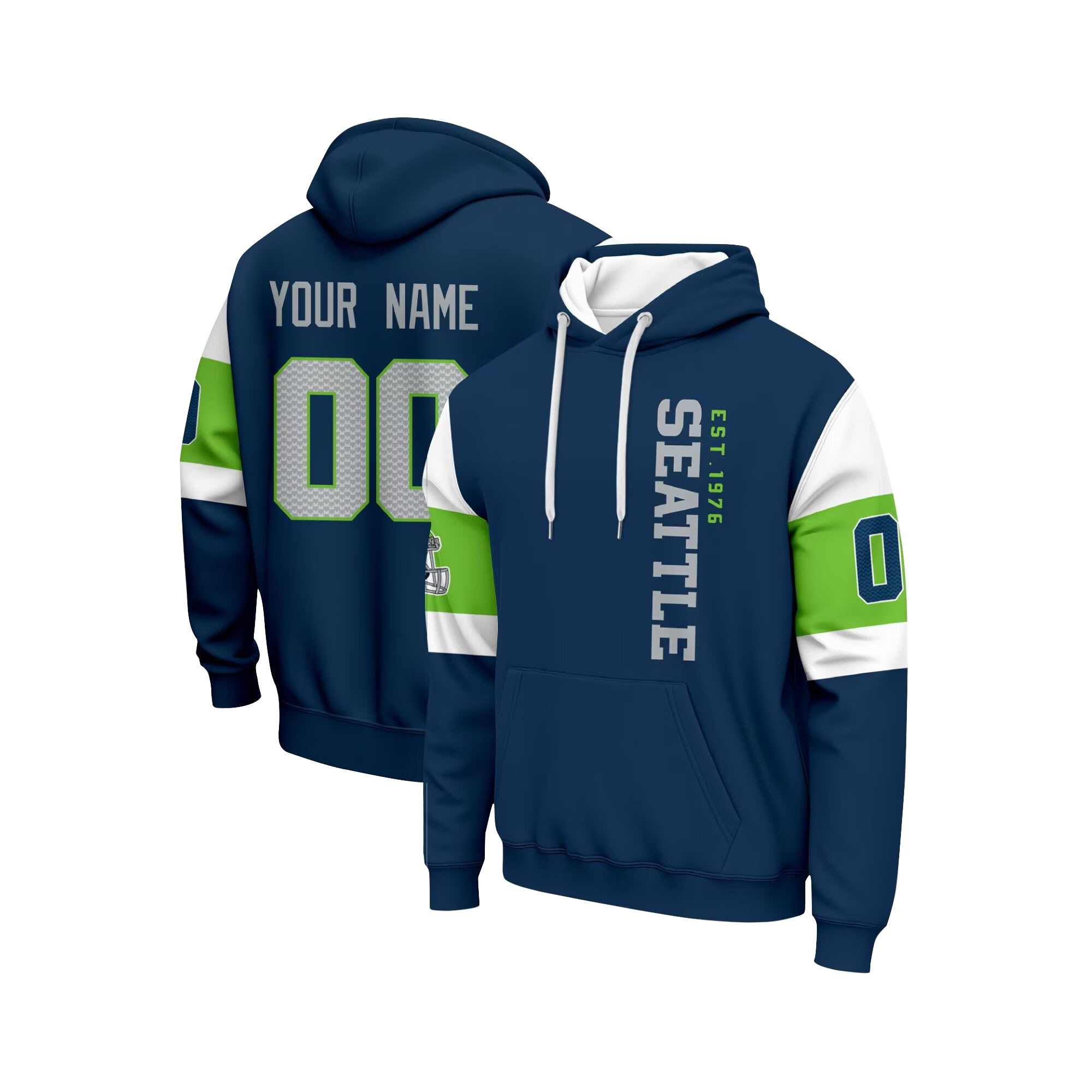 Outdoor Custom Printed Pullover Hoodie for Class Reunion Groups and Business Apparel