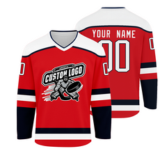 Personalized Hockey Team Jersey Stitched Printed Custom Design for Game Night Outfit for Teams Players Fans Men Women Youth Kids