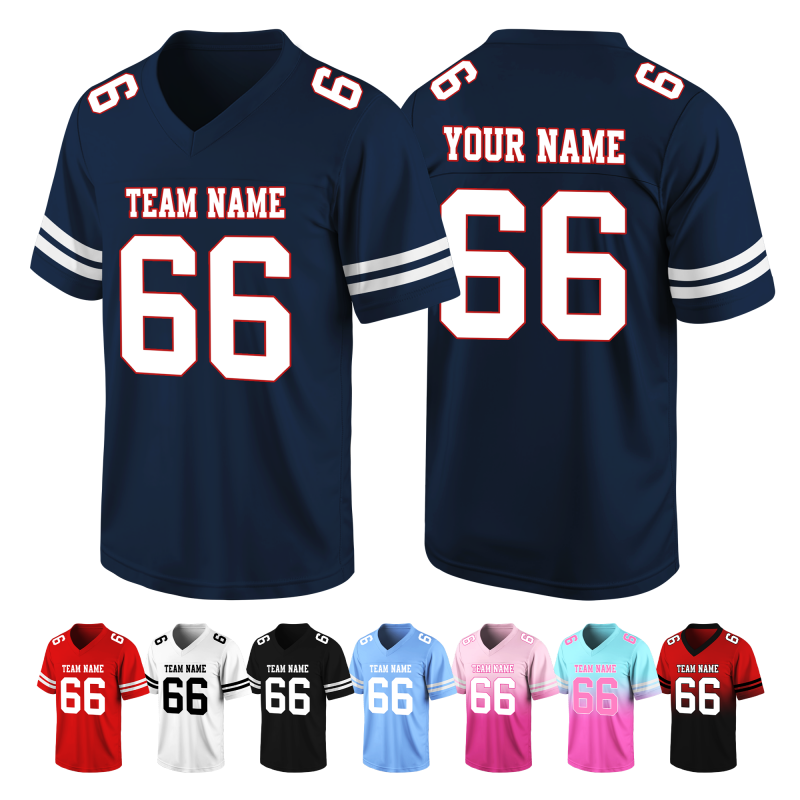 Custom Football Game Jersey with Full Custom Design Stitched Printed Custom Design