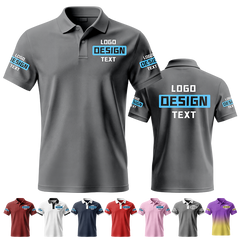 Casual Personalized Printed Polo Uniform with Custom Text and Logo for Travel Group Outfit