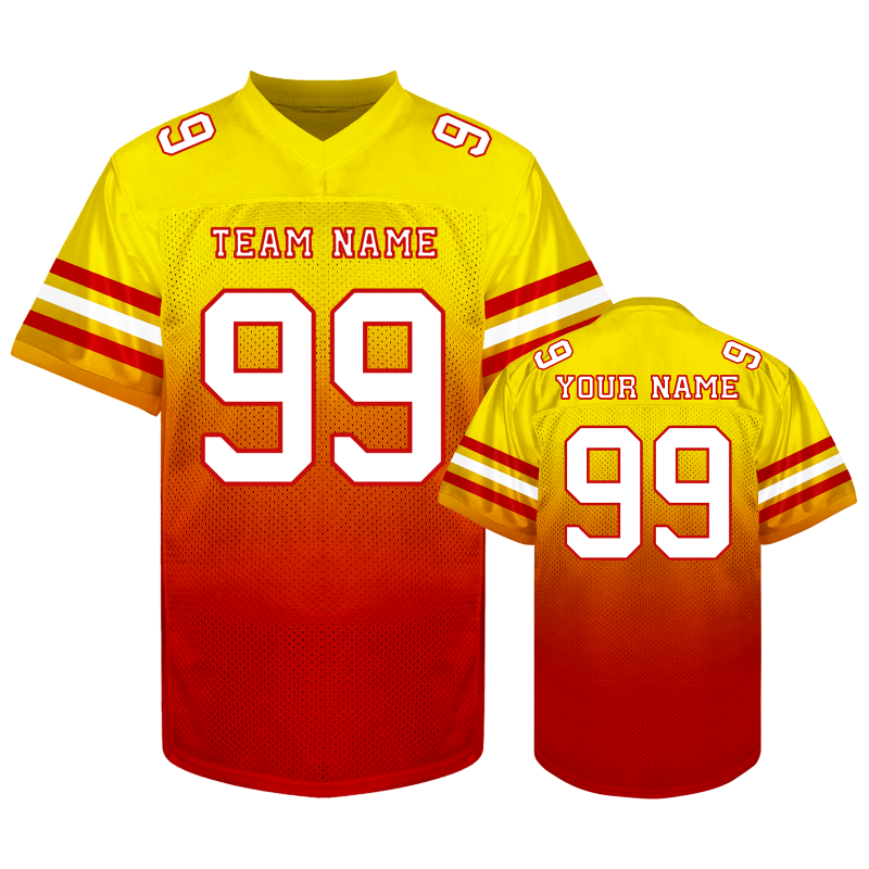 Custom Football Shirt Stitched Printed Name Number for Group Orders