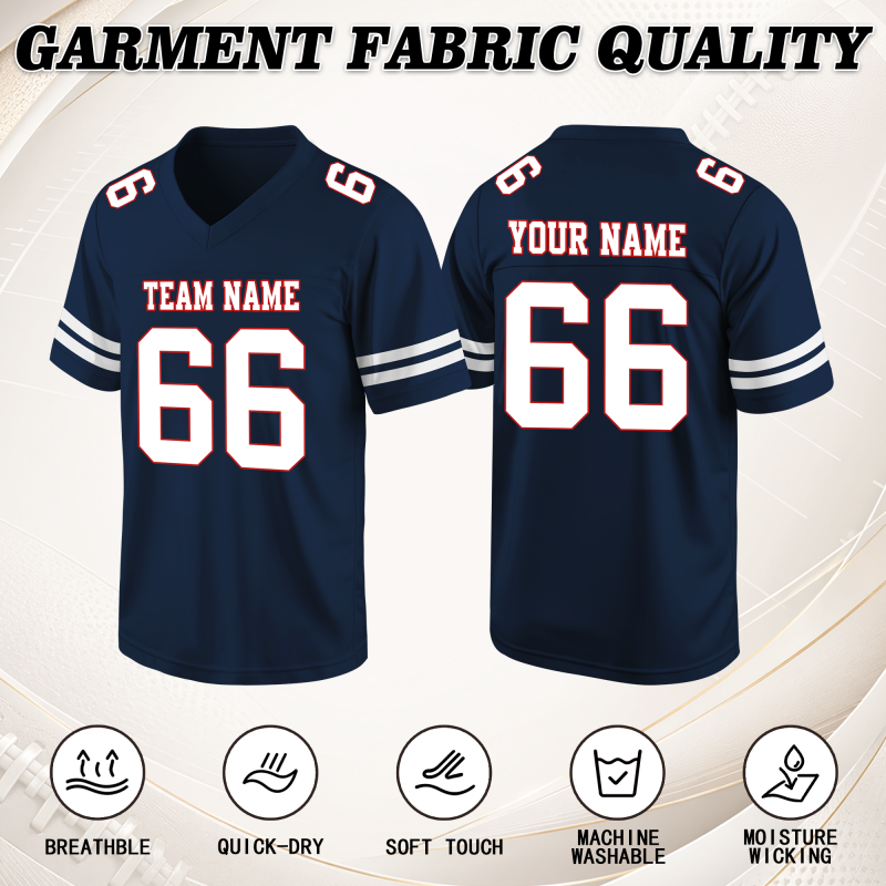 Custom Football Game Jersey with Full Custom Design Stitched Printed Custom Design