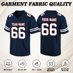 Custom Football Game Jersey with Full Custom Design Stitched Printed Custom Design