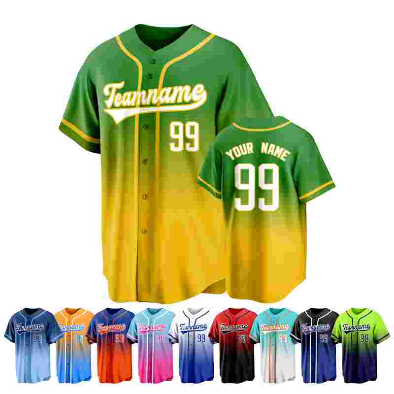 Custom Baseball Team Uniform with Player Name and Number for Softball Teams