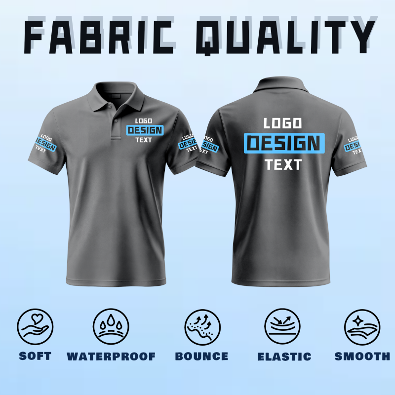 Casual Personalized Printed Polo Uniform with Custom Text and Logo for Travel Group Outfit