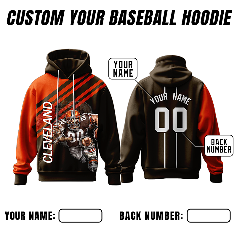 Custom Team Printed Hoodie for Work Uniform with Printed Logo Name Text