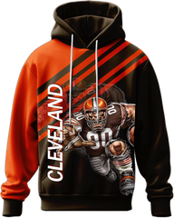 Custom Team Printed Hoodie for Work Uniform with Printed Logo Name Text