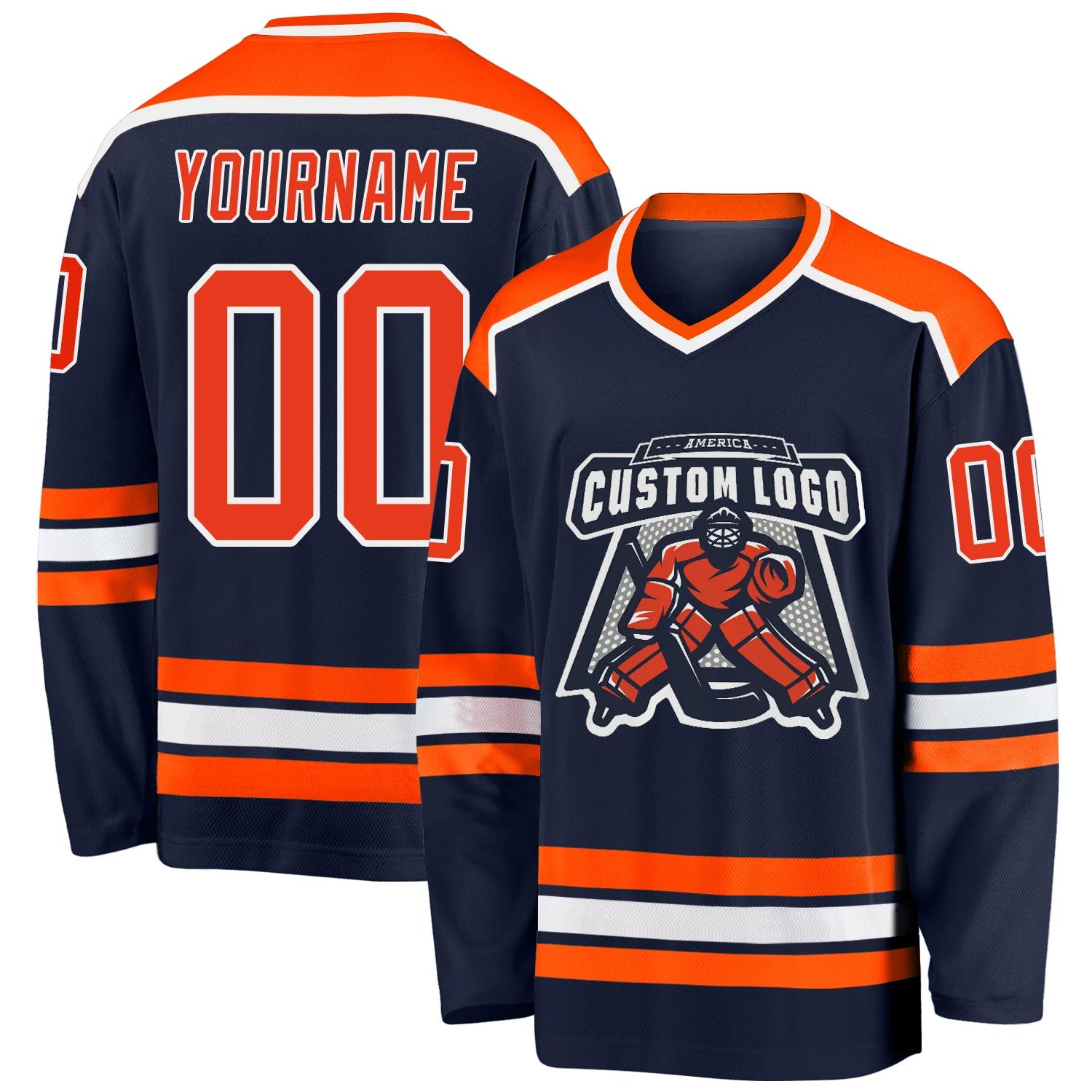 Custom Ice Hockey Team Jersey for Youth Kids Preschool and Sports Fan Gift with Custom Text Number Sleeve Patch and Team Logo Design