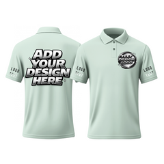 Custom Printed Logo Polo Uniform with Custom Printed Logo Name Text for Staff Team Events