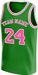 Custom Basketball Team Jersey with Team Name and Logo Embroidered and Printed for Alumni Groups