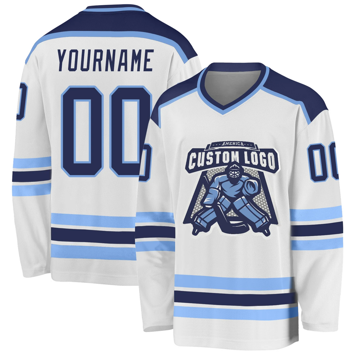 Personalized Hockey Jersey with Shoulder Patch Stitched Printed Hockey Design for Teams Players Fans Men Women Youth Kids