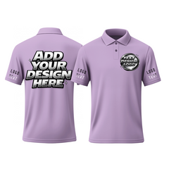 Custom Event Printed Polo Shirt with Printed Logo Name Text for Office Apparel