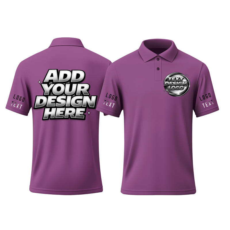 Printed Custom Short Sleeve Printed Polo Shirt with Personalized Name and Logo for Coaches and Players