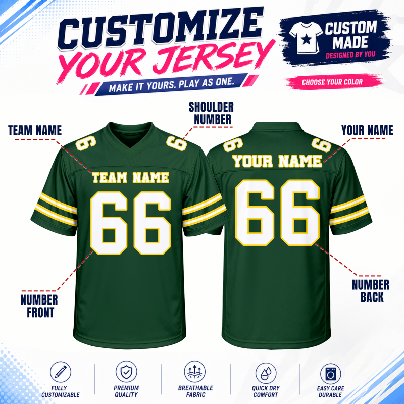 Custom Football Jersey with Name Number and Logo for Family Matching