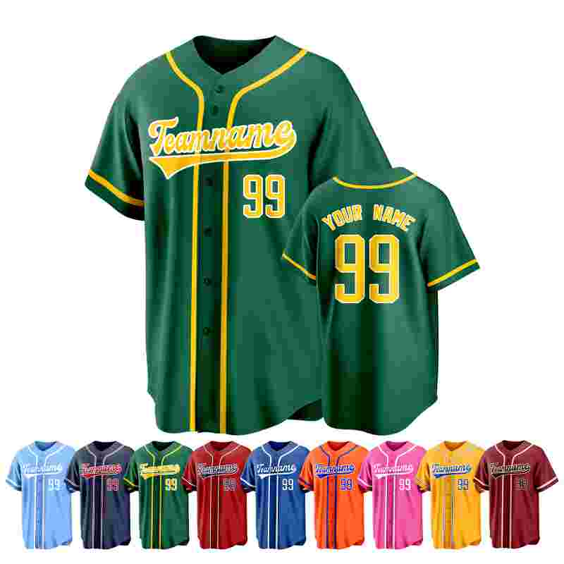 Custom Button Down Baseball Jersey for Men Women Kids