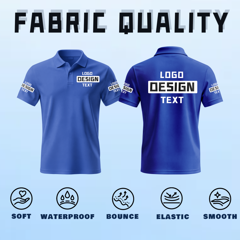 Lightweight Custom Printed Polo Work Uniform Printed Design for Business Team Uniforms