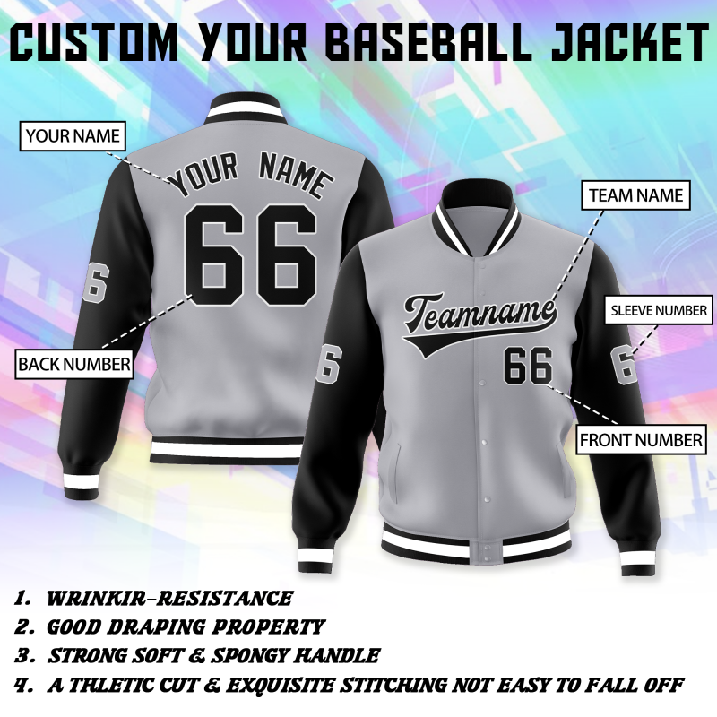 Custom Club Jacket with Chest Logo Printed and Embroidered for School Clubs