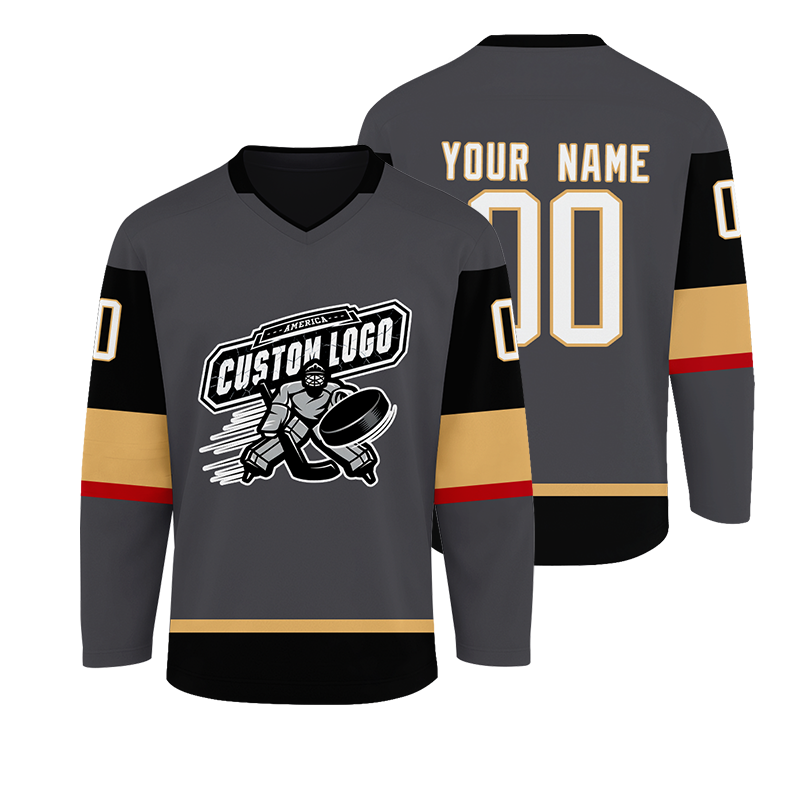 Stitched Printed Team Logo Personalized Hockey Jersey for Game Day Outfit with Stitched Printed Name Number Team Logo for Men Women Youth Kids