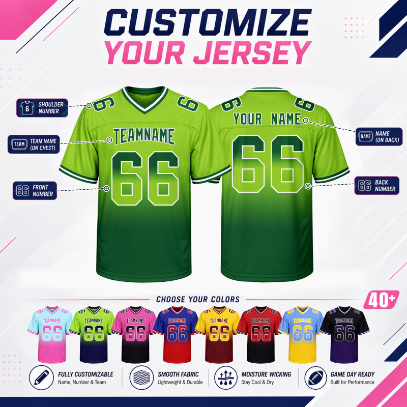 Custom Game Day Football Jersey Stitched Printed Name Number