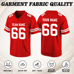 Solid Custom American Football Jersey Stitched Printed