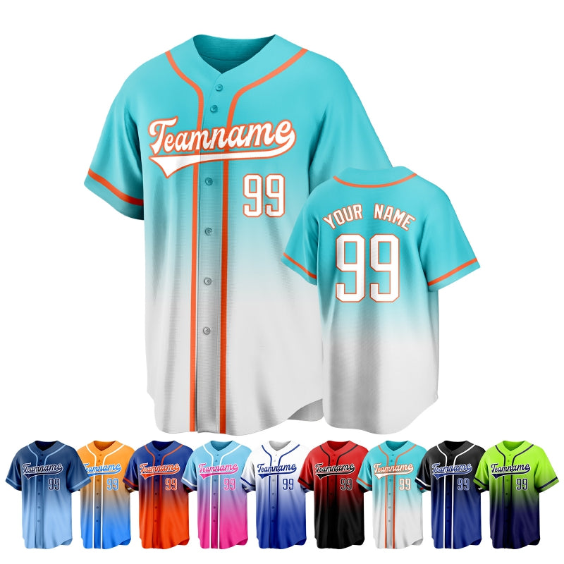 Custom Baseball Shirt Short Sleeve with Team Logo and Number