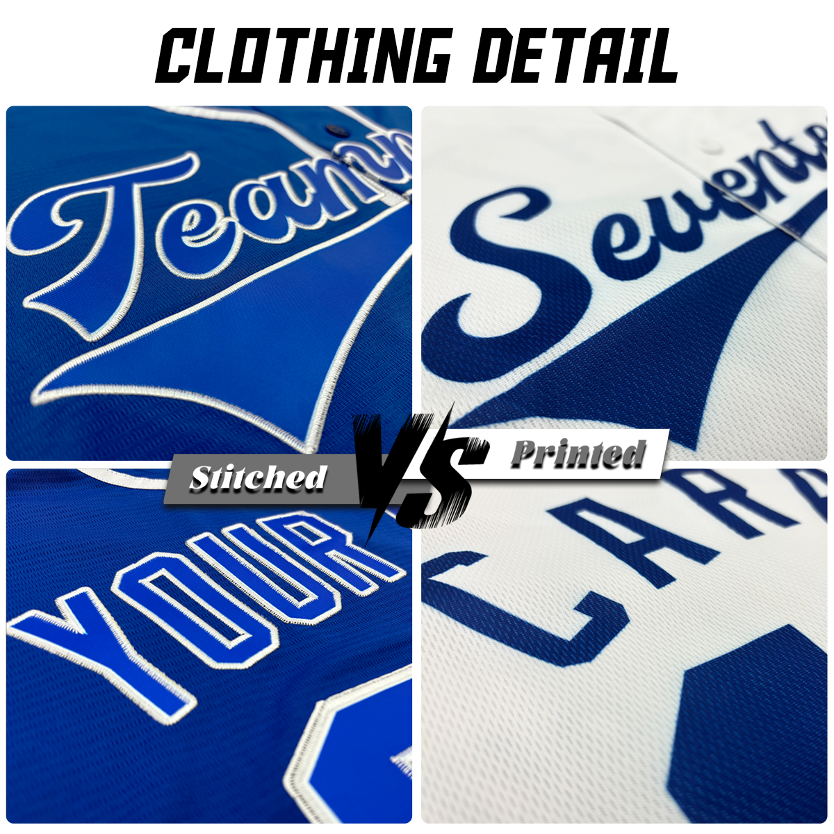 Custom Button Down Baseball Jersey with Custom Text and Number