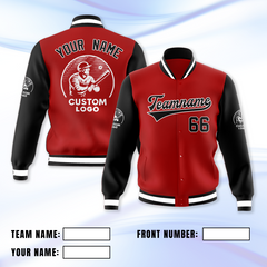 Crew Gift Custom Club Jacket with Back Design Printed and Embroidered for Community Event