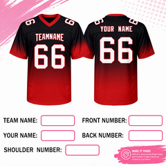 Personalized Football Jersey with Shoulder Number with Stitched Printed Name Number Logo