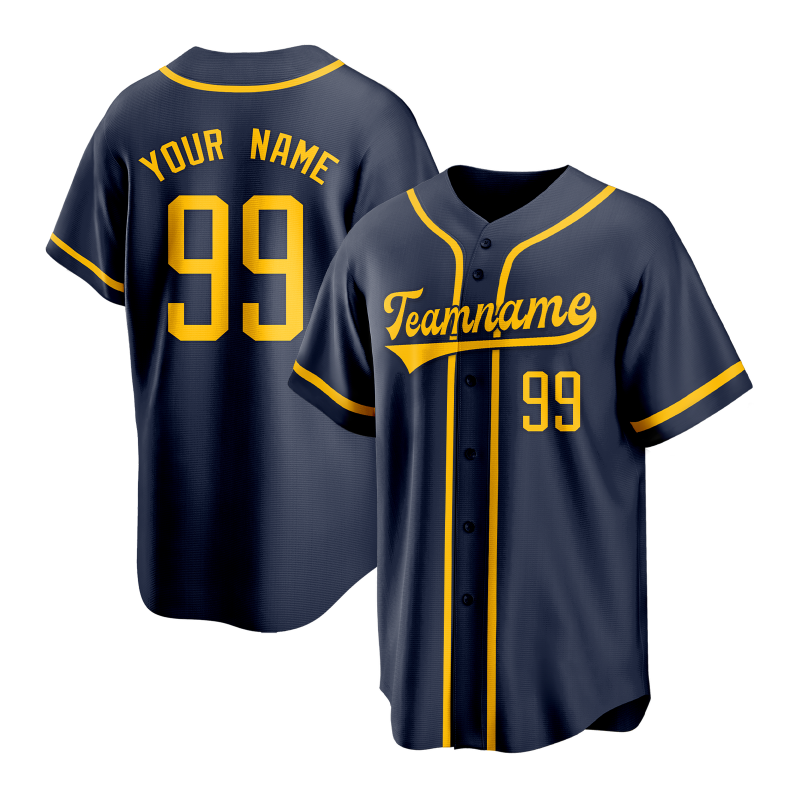 Custom Baseball Uniform with Name and Number Stitched Printed