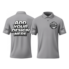 Custom Team Printed Polo Shirt with Custom Printed Logo Name Text for Staff Team Events
