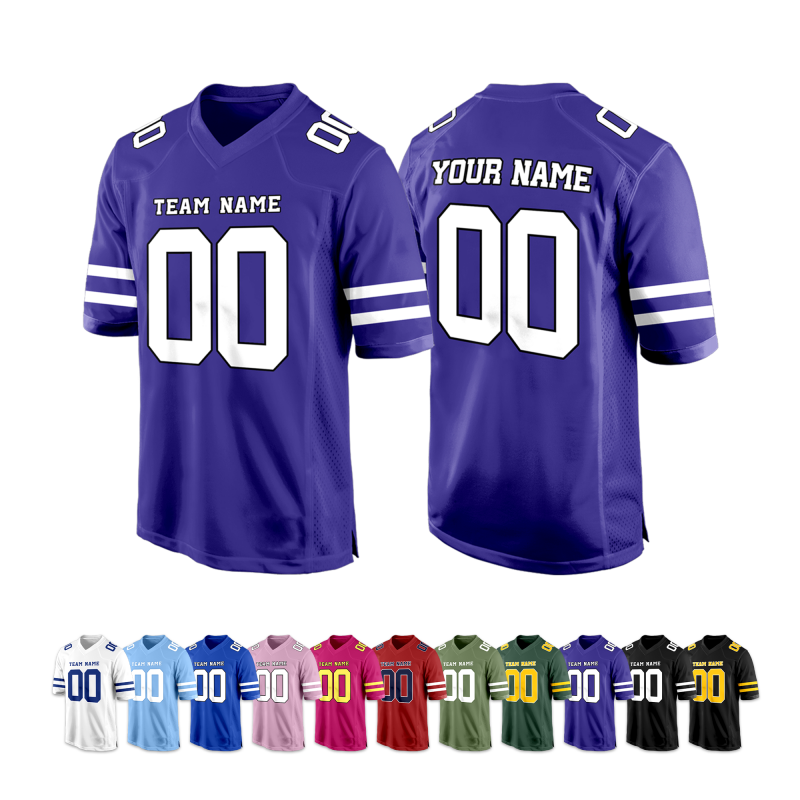Stitched Printed Team Customization Custom Youth Football Jersey with Team Logo and