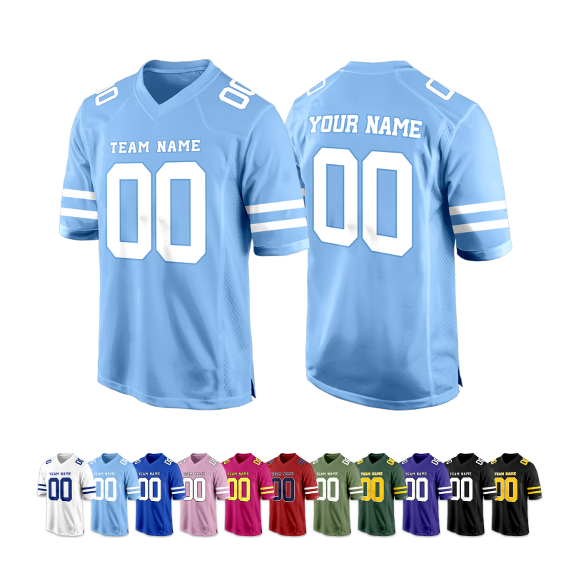 Custom Youth Football Jersey Stitched Printed Team Logo for School Clubs