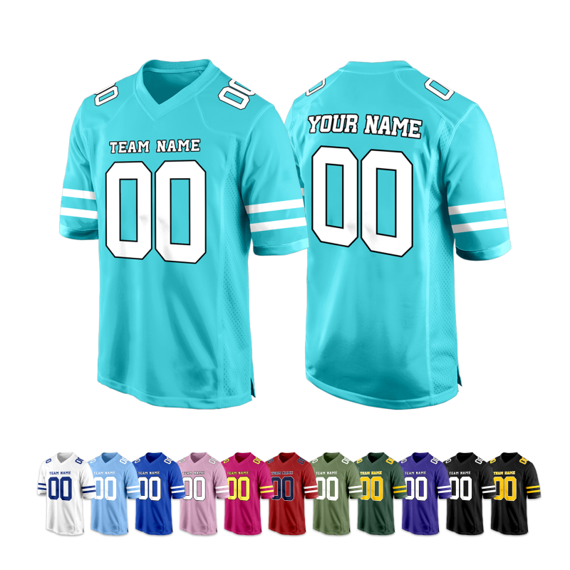 Custom Football Fan Jersey with Name Number and Logo with Stitched Printed Name Number