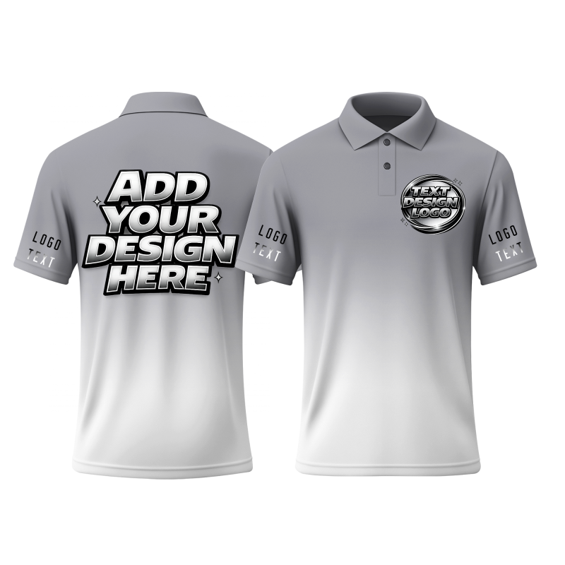 Custom Work Printed Polo Shirt with Golf Team Logo Printed Design for Adults and Youth