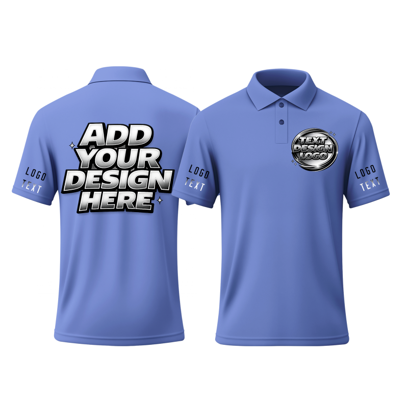 Custom Printed Logo Polo Uniform with Employee Name and Logo for Golf Players