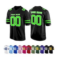 Custom Team Football Uniform with Sleeve Number Stitched Printed Team Logo