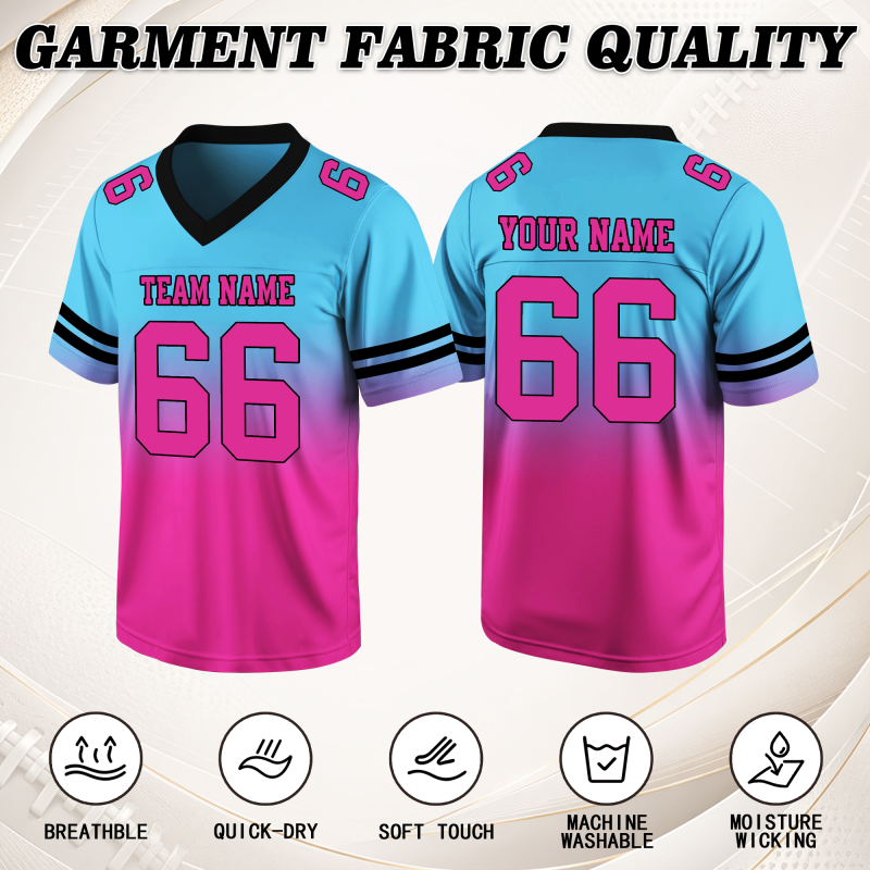 Custom Football Shirt Hip Hop Stitched Printed Name Number Logo