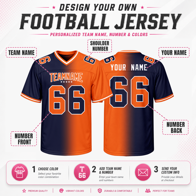 Casual Personalized Football Team Jersey Stitched Printed Team Logo