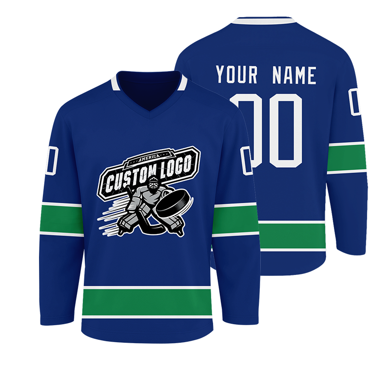 Custom Hockey Game Jersey with Sleeve Number Hockey Gift with Personalized Name Number Logo for Teams Players and Fans