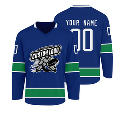 Custom Hockey Game Jersey with Sleeve Number Hockey Gift with Personalized Name Number Logo for Teams Players and Fans