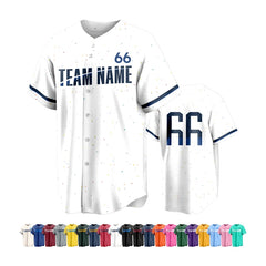 Slim Fit Custom Baseball Team Jersey with Name Number and Logo