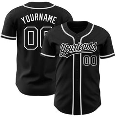 Custom Button Down Baseball Jersey with Player Name and Number