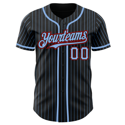 Striped Personalized Baseball Shirt with Personalized Team Logo