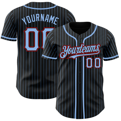 Striped Personalized Baseball Shirt with Personalized Team Logo
