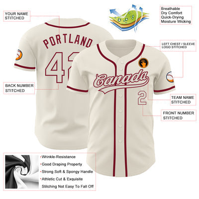 Custom Baseball Shirt with Team Name and Logo Stitched Printed Name Number