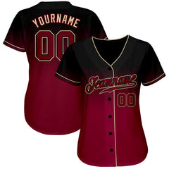 Custom Button Down Baseball Jersey Embroidered Team Logo