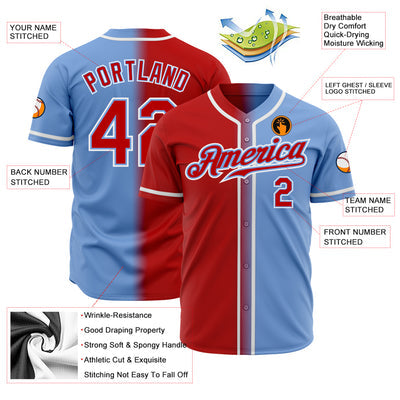 Custom Button Down Baseball Jersey with Name Number and Logo for Baseball Fans