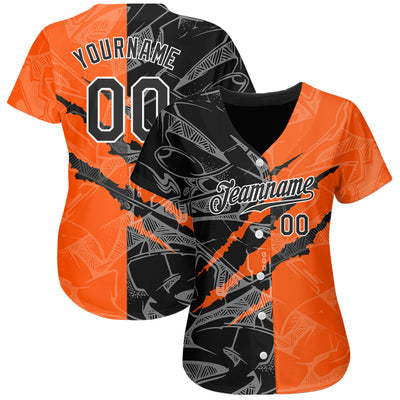 Striped Custom Team Baseball Jersey with Name Number and Logo