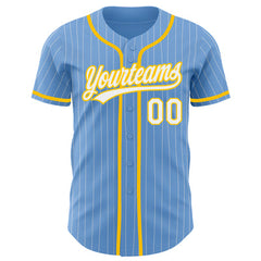 Custom Button Down Baseball Jersey with Player Name and Number Sublimated or Embroidered